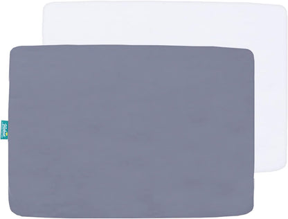 Pack and Play Sheets and Waterproof Pack n Play Mattress Protector Pad Cover 4 Pack Set, Ultra Soft