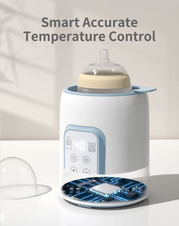 GROWNSY Bottle Warmer, 8-in-1 Fast Baby Milk Warmer with Timer for Breastmilk or Formula, Accurate