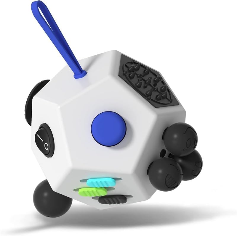 Fidget Dodecagon –12-Side Fidget Toys Cube Relieves Stress and Anxiety Anti Depression Cube for