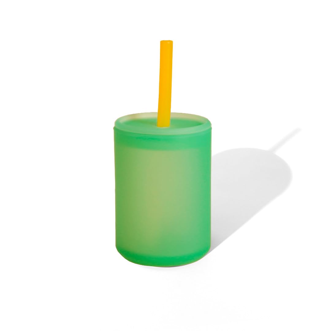 Avanchy Silicone Training Sippy Cup with Straw Lid – Tiny Cup for Babies 6+ Months to Toddlers 1
