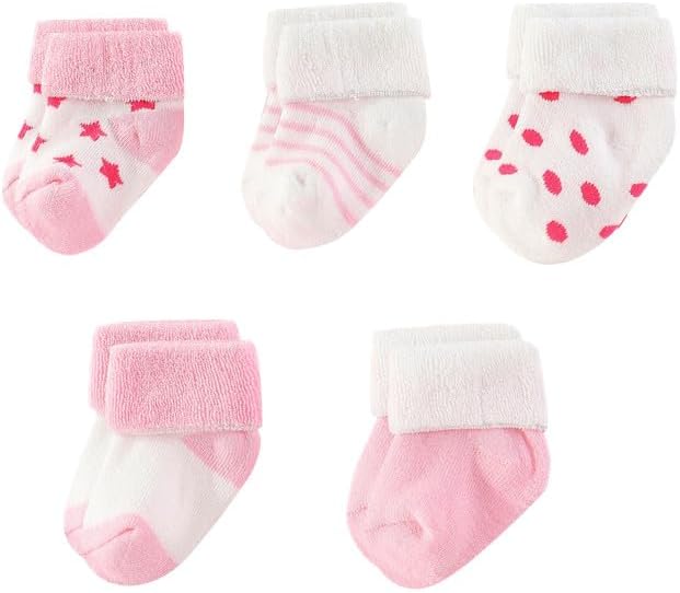 Newborn Layette Gift Set Bodysuits Pants for Baby Girl and Boy 24 Piece 100% Cotton Essentials and
