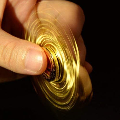 Gold Fidget Spinner Magic Orb Anxiety Toys Stress Relief Reducer Spin Fidgets Hand Bearing Tri
