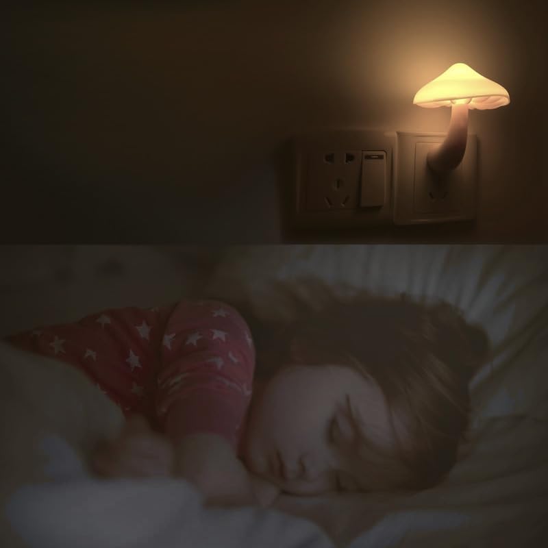 AUSAYE 3 Pack Sensor LED Night Light Plug in Lamp Mushroom Night Light for Adults Kids NightLight