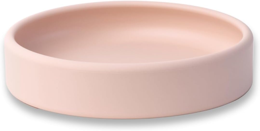 Solid Plate, Weighted Baby Toddler Plate, Silicone Plates for Baby, No-Division Kid Plates