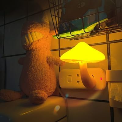 AUSAYE 4 Pack Plug in Night Light, Mushroom Light LED Nightlights for Kids, Adults, Bedroom