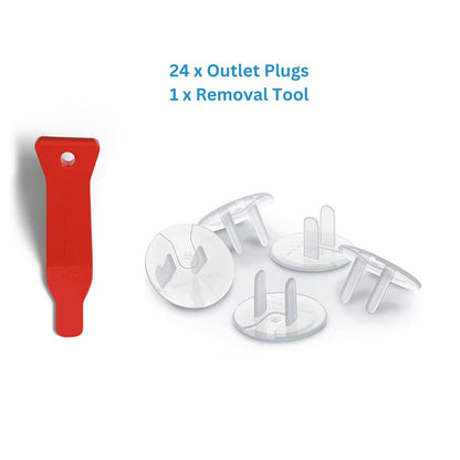 24 Pack Outlet Covers & Removal Tool Baby Proofing, Provide Shock Prevention and Easy Installation