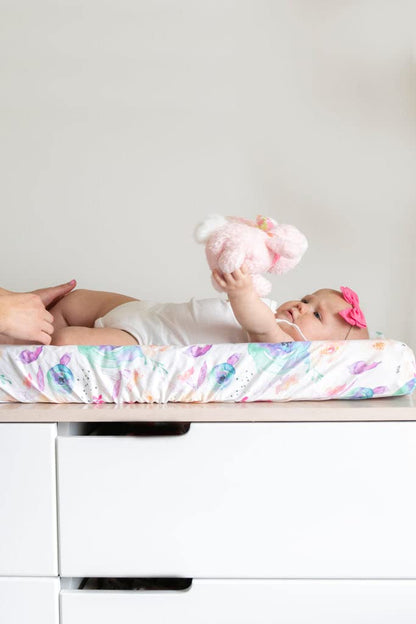 TotAha Premium Stretchy Changing Pad Covers (2-Pack)-Hypoallergenic, Silky Comfort, Buttery Soft