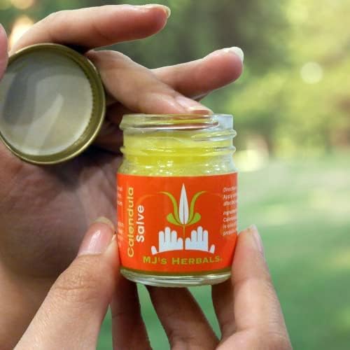 MJ's Herbals Calendula Salve - Skin Soothing Balm, Eczema Cream, Diaper Rash, Scars, Bug Bites