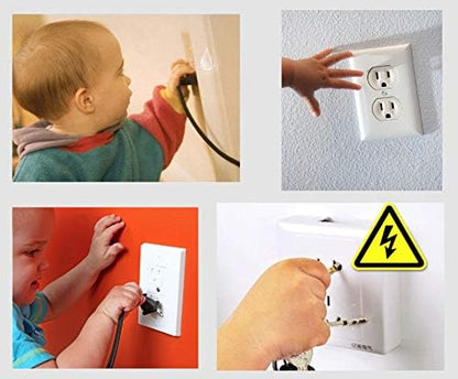 38 Pieces Clear Outlet Covers Baby Proofing - Vmaisi Electrical Safety ChildProof Plug Protector