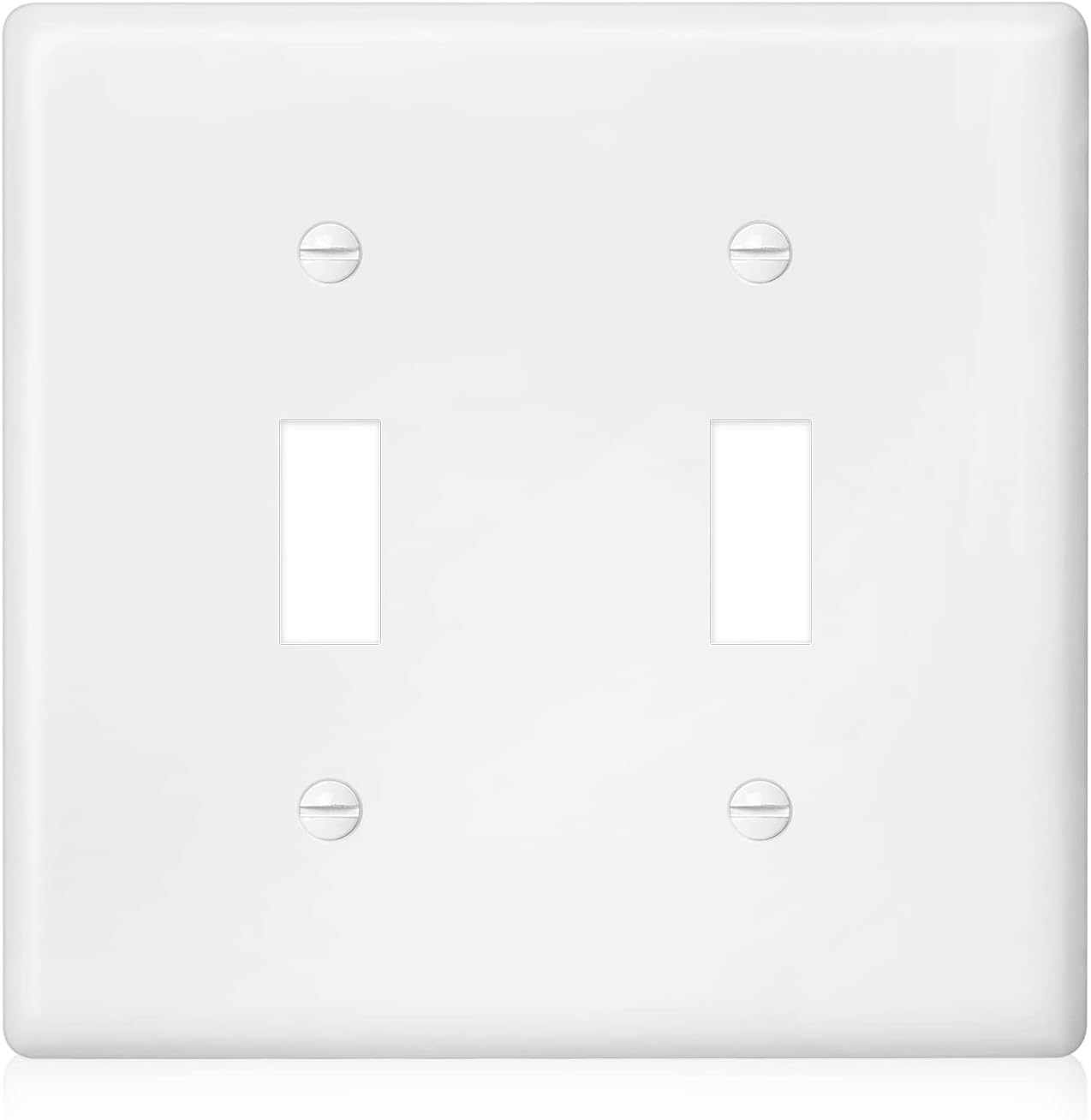 Decorator Wall Plate Double Toggle Light Switch Plate Outlet Cover,Unbreakable Polycarbonate