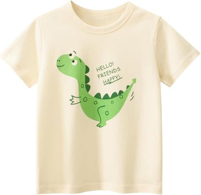 Boys' 4-Pack Excavator Short Sleeve Crewneck T-Shirts Top Tee Size 2-7 Years Toddler Boys' Value