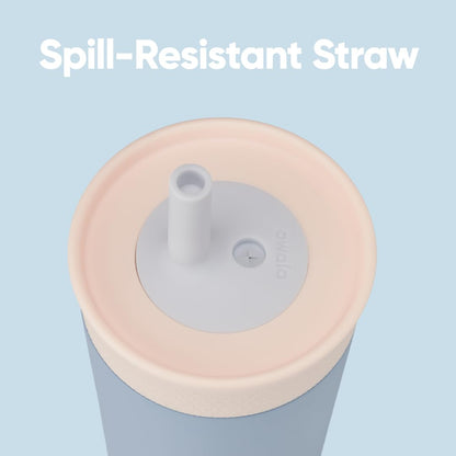 Owala Kids Insulation Stainless Steel Tumbler with Spill Resistant Flexible Straw, Easy to Clean