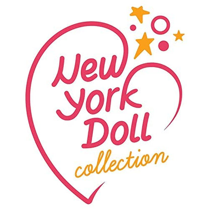 The New York Doll Collection My First Doll Stroller with Basket & Heart Design Foldable Doll