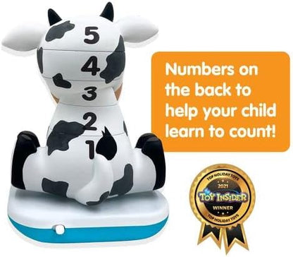 Stack-a-Roos Baby Cow by Salus Brands - Animal Stacking Toy, Educational Early Learning Toy for