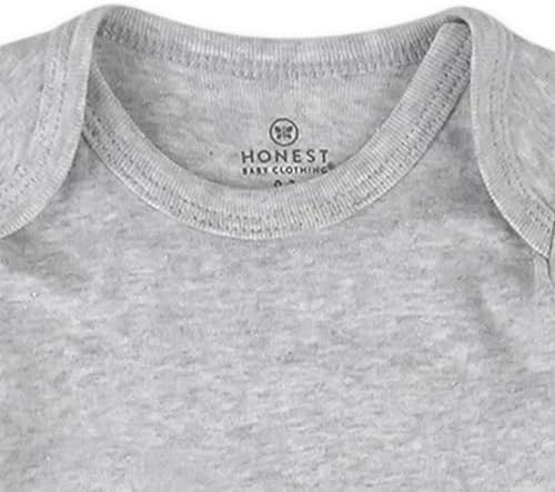 HonestBaby unisex-baby 10-pack Short Sleeve Bodysuits One-piece 100% Organic Cotton for Infant Baby