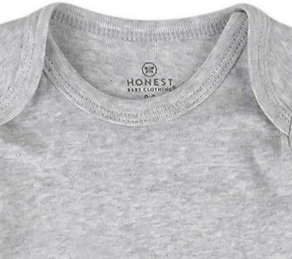 HonestBaby unisex-baby 10-pack Short Sleeve Bodysuits One-piece 100% Organic Cotton for Infant Baby