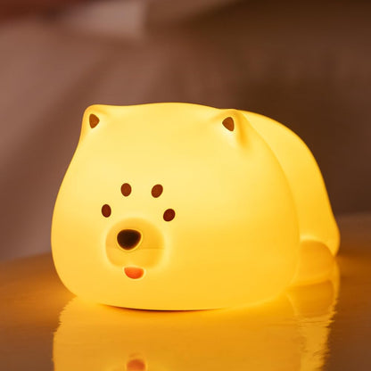 Cute Puppy Night Light for Baby Kids - Rechargeable Touch Control Night Light with 3 Brightness