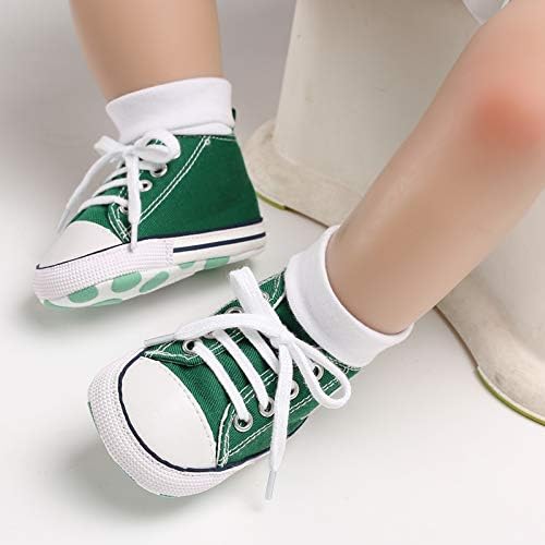 Unisex Baby Girls Boys Canvas High-top Shoes, Newborn Infant Anti-Slip Soft Sole Frist Walking
