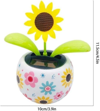 1Pc Sunflower Solar Dancing Decor for Car, Solar Decors,Solar Powered Swinging Animated Dancer