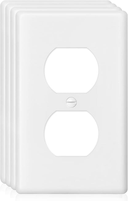 Decorator Wall Plate 1-Gang Duplex Electrical Outlet Cover Plates,Unbreakable Polycarbonate