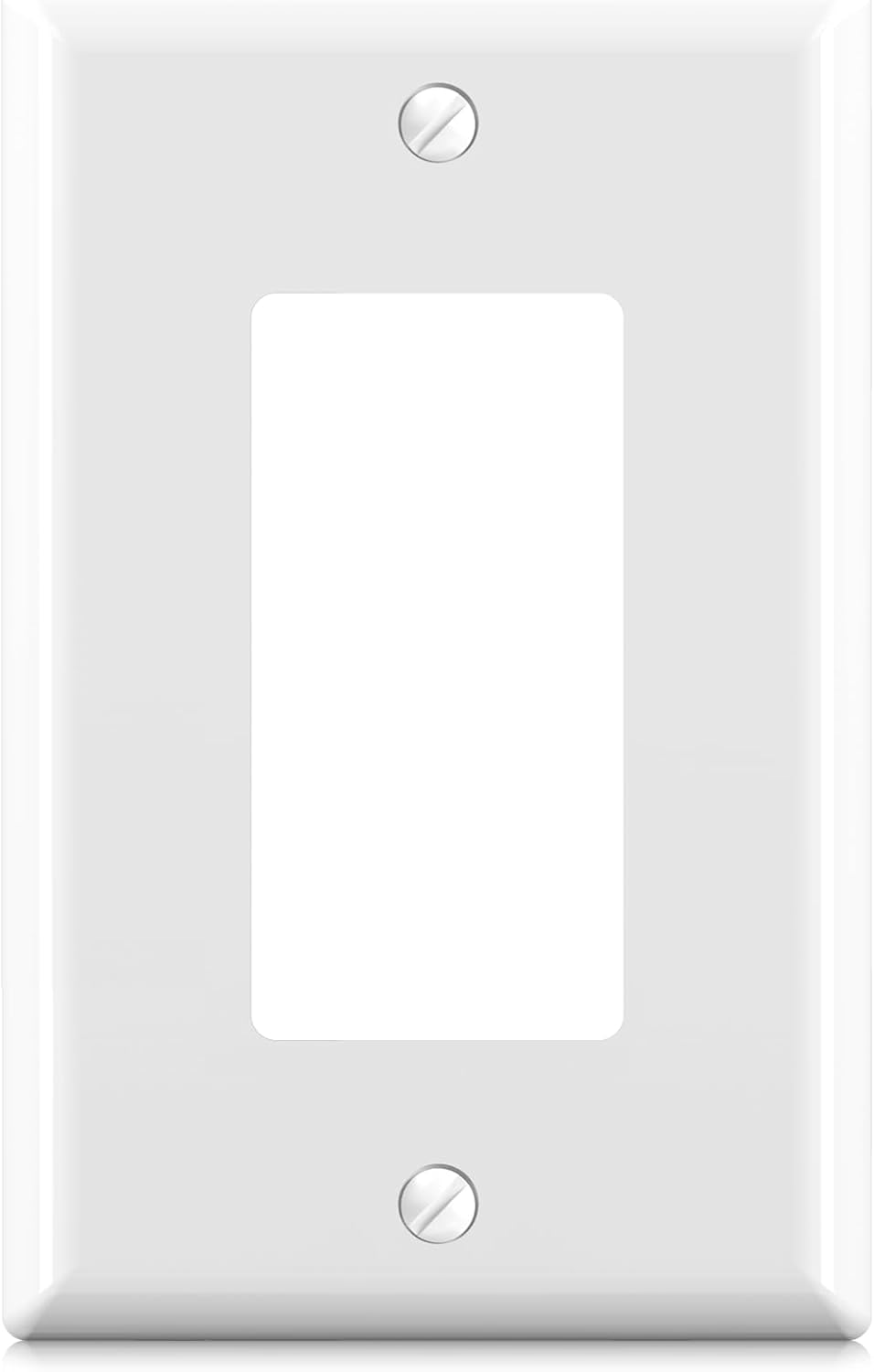 ELEGRP Decorative Receptacle Wall Plate, 1-Gang Mid Size Decorator Covers, Unbreakable