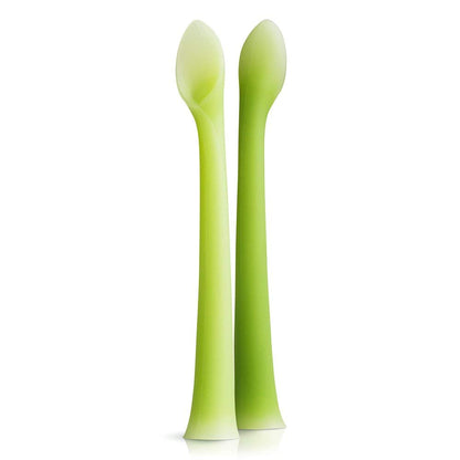 Olababy 100% Silicone Soft Tip Feeding Spoon for Parent Led Weaning 2 Count (Pack of 1 )