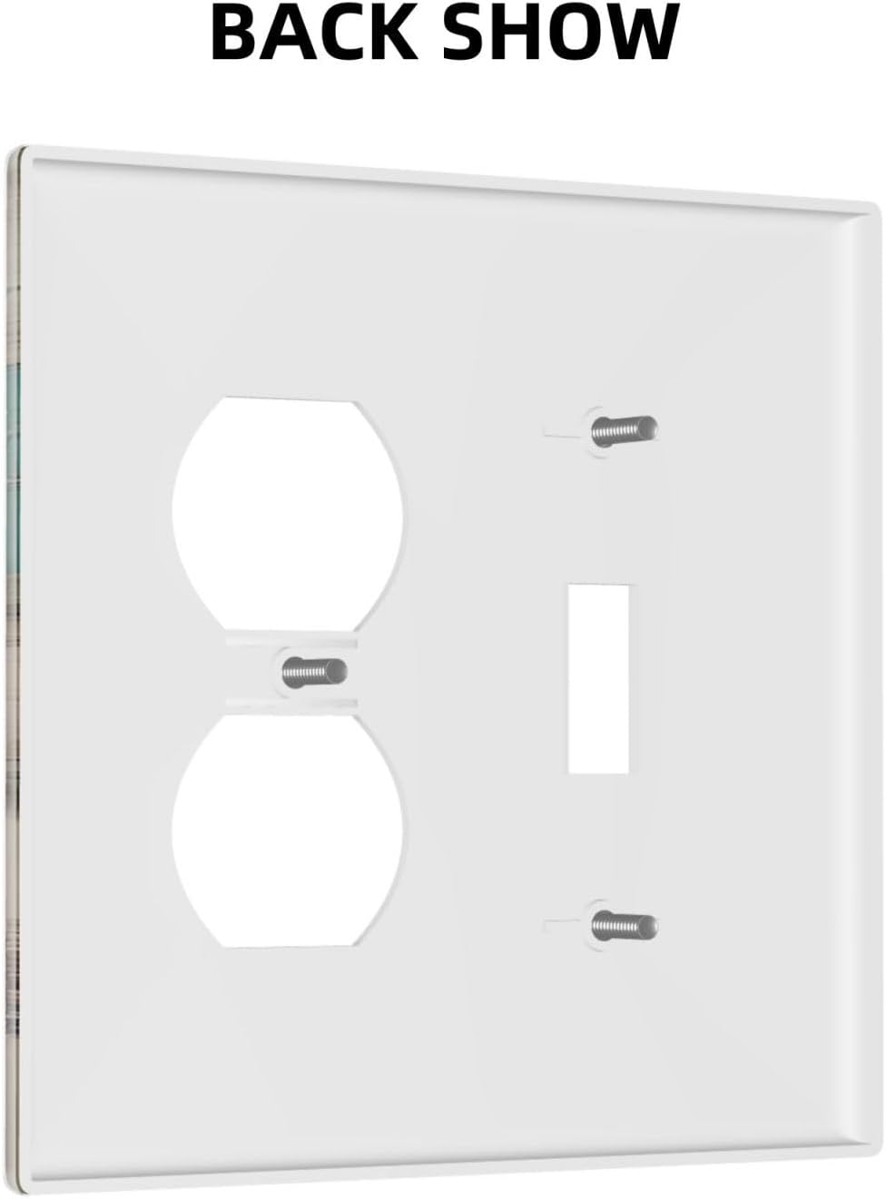 Wallplates Vintage Wood Brown Turquoise Splicing 1 Toggle 1 Duplex Switch Plate Electrical Gfci