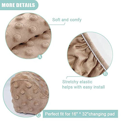 Owlowla Changing Pad Cover, Soft Minky Dots Changing Table Sheets for Baby Boy and Girl 2Pack