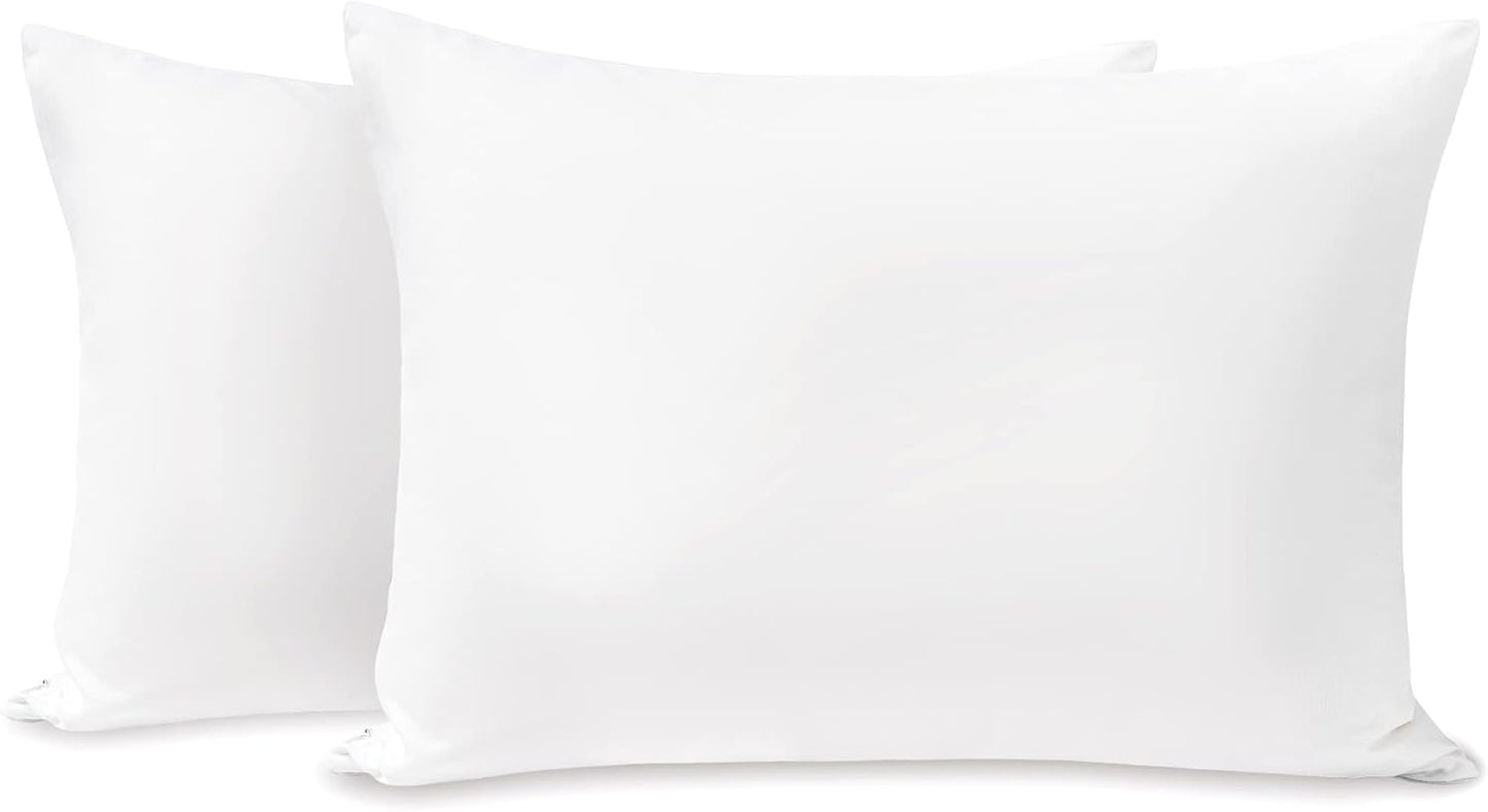 TILLYOU Toddler Pillowcase 2 Pack with Zipper,Silky Soft Microfiber 13" x 18" Kids Travel Pillow