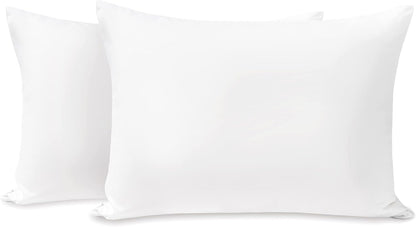 TILLYOU Toddler Pillowcase 2 Pack with Zipper,Silky Soft Microfiber 13" x 18" Kids Travel Pillow