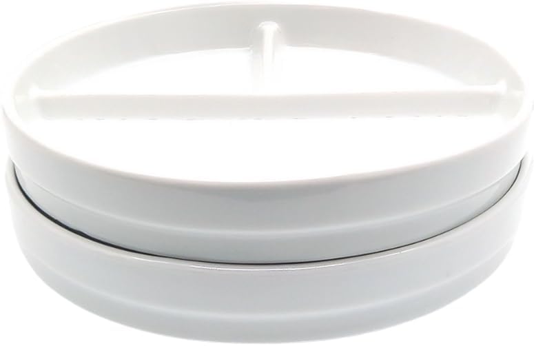 Elk and Friends Kids 7.8” Porcelain White Plates | Divided Plates | Suitable for Kids/Toddlers |