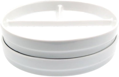 Elk and Friends Kids 7.8” Porcelain White Plates | Divided Plates | Suitable for Kids/Toddlers |
