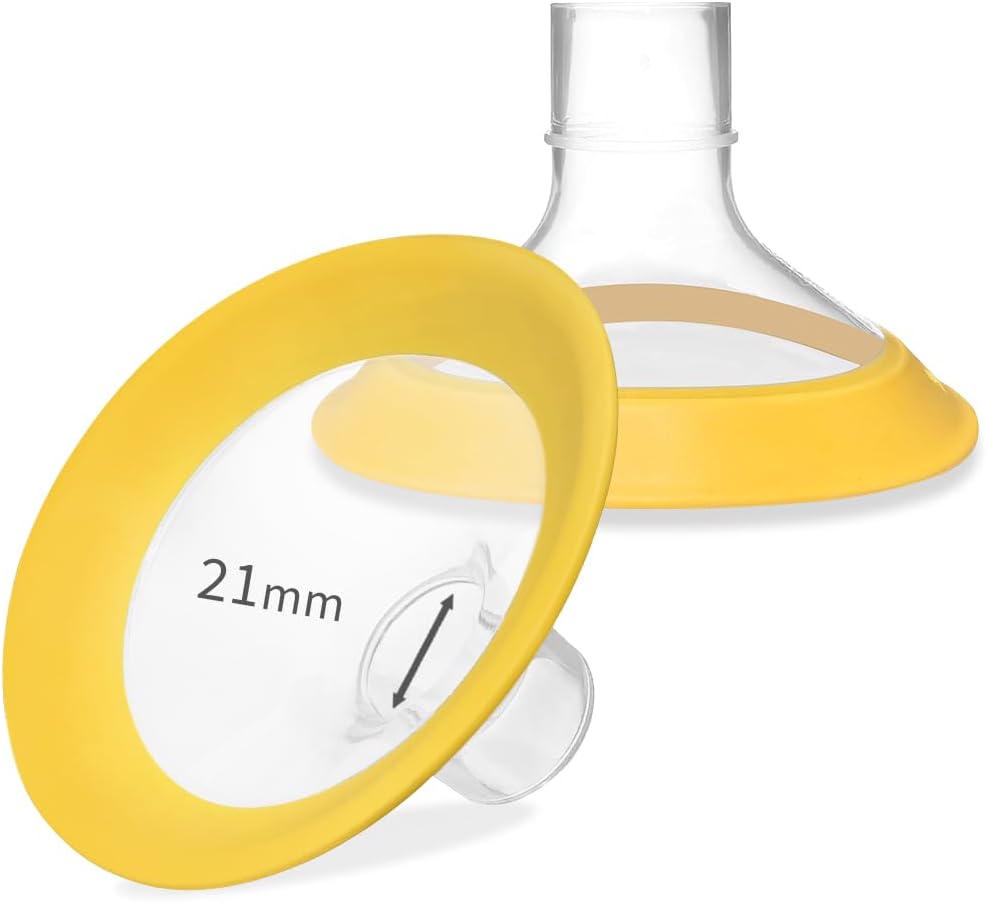 PumpMom-us 21mm Breast Shields Compatible with Medela Breast Pump Parts, Replace Flange Accessories
