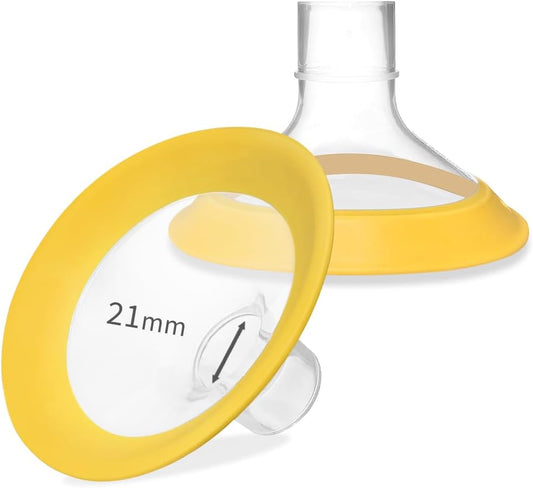 PumpMom-us 21mm Breast Shields Compatible with Medela Breast Pump Parts, Replace Flange Accessories