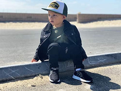 Baby Hats - Baseball Hat, Newborn Youth Flat Brim Mesh Trucker Surf Skate Bubba Bro Fitted Beach