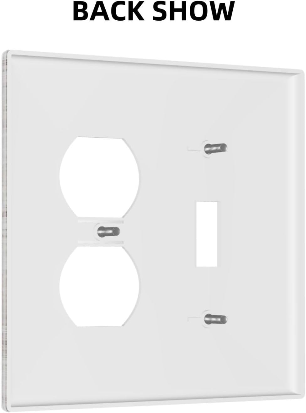 Wallplates Rustic Vintage White Wood Grain 1 Toggle 1 Duplex Switch Plate Electrical GFCI Faceplate