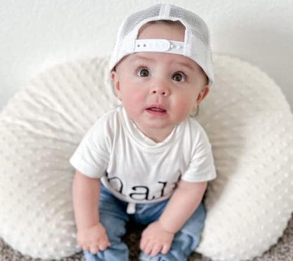 Baby Hats - Baseball Hat, Newborn Youth Flat Brim Mesh Trucker Surf Skate Bubba Bro Fitted Beach