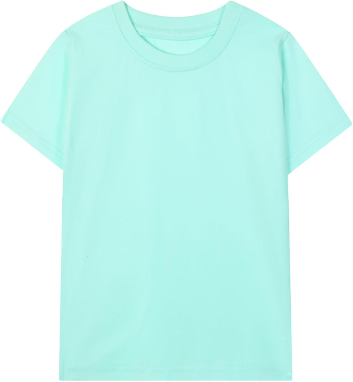 HILEELANG Kids Boy Basic Plain Cotton T-Shirts Short Sleeve Crew Neck Summer Tees 4packs 6-12 Years