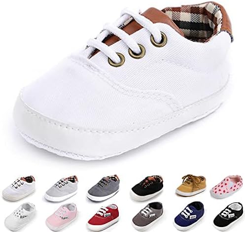 Morbido Infant Baby Boys Girls Canvas Sneaker Toddler Slip On Anti Skid Newborn First Walkers Candy