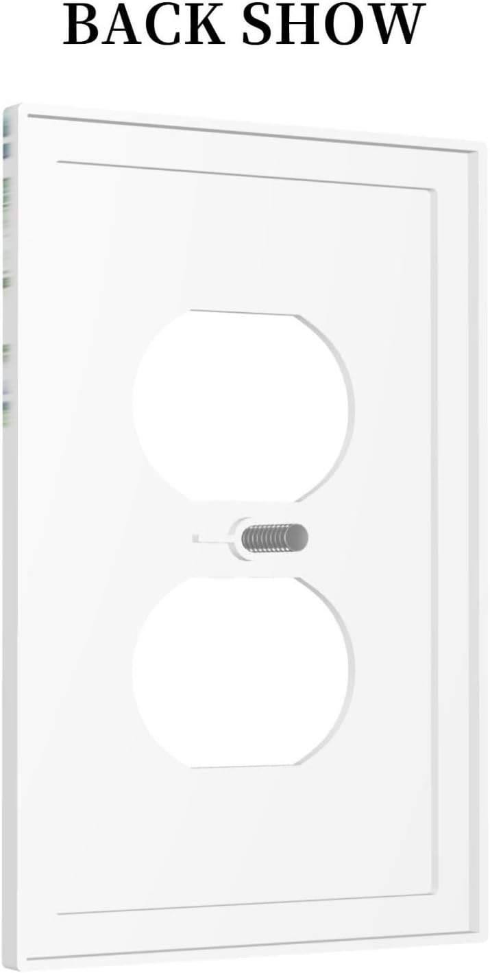 Eucalyptus Leaves Greenery Vine Flowers Simplicity Outlet Covers 1 Gang Duplex Light Switch Cover
