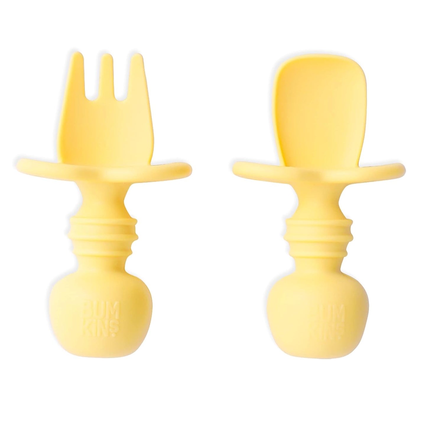 Bumkins Baby Utensils Set, Chewtensils Silicone Spoons for Dipping, Self-Feeding, Baby Led Weaning