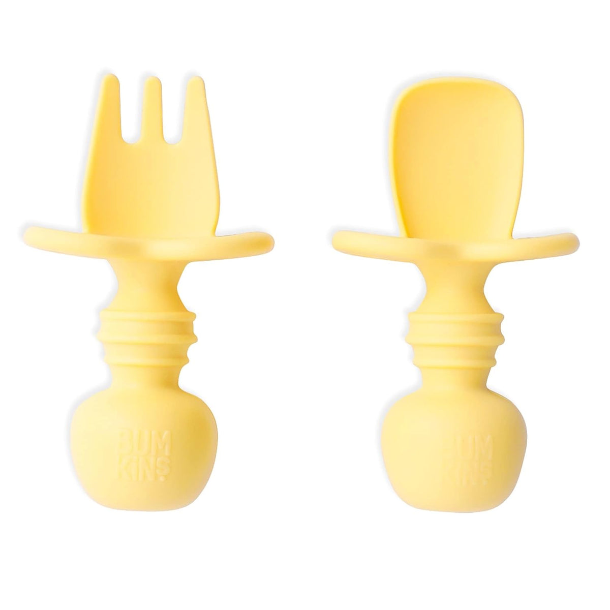 Bumkins Baby Utensils Set, Chewtensils Silicone Spoons for Dipping, Self-Feeding, Baby Led Weaning