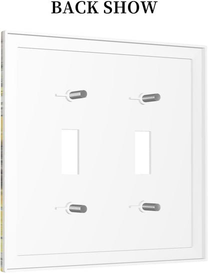 Decorative Switch Plates Floral Sunflower Rustic Flower Vintage Wood 2 Gang Double Toggle Outlet