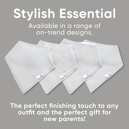 Copper Pearl 4 Pack Soft Cotton Baby Bibs for Drooling and Teething, Absorbent Drool Bibs for Baby