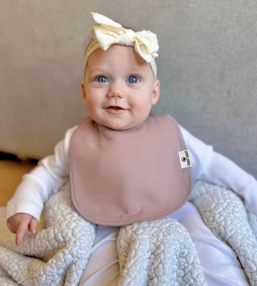 DiaperSquad's Baby Bibs for Drooling and Teething, Bibs for Boys, Baby Girl - Solid Cotton Baby