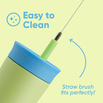 Owala Kids Insulation Stainless Steel Tumbler with Spill Resistant Flexible Straw, Easy to Clean
