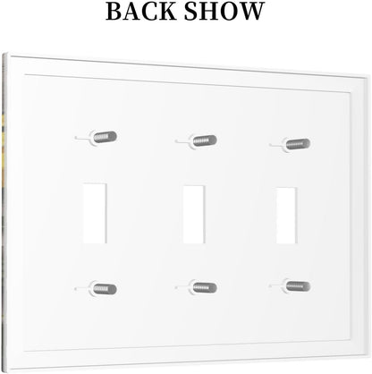 Sunflower Rustic Brown Gray Wood Decorative Switch Plates 3 Gang Wall Plate Triple Toggle Light