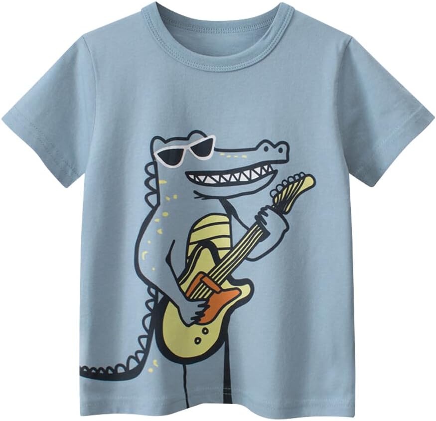 Boys' 4-Pack Excavator Short Sleeve Crewneck T-Shirts Top Tee Size 2-7 Years Toddler Boys' Value