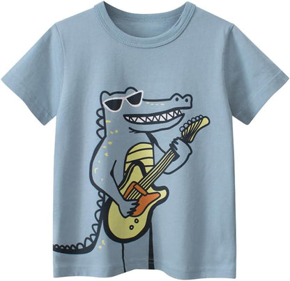 Boys' 4-Pack Excavator Short Sleeve Crewneck T-Shirts Top Tee Size 2-7 Years Toddler Boys' Value