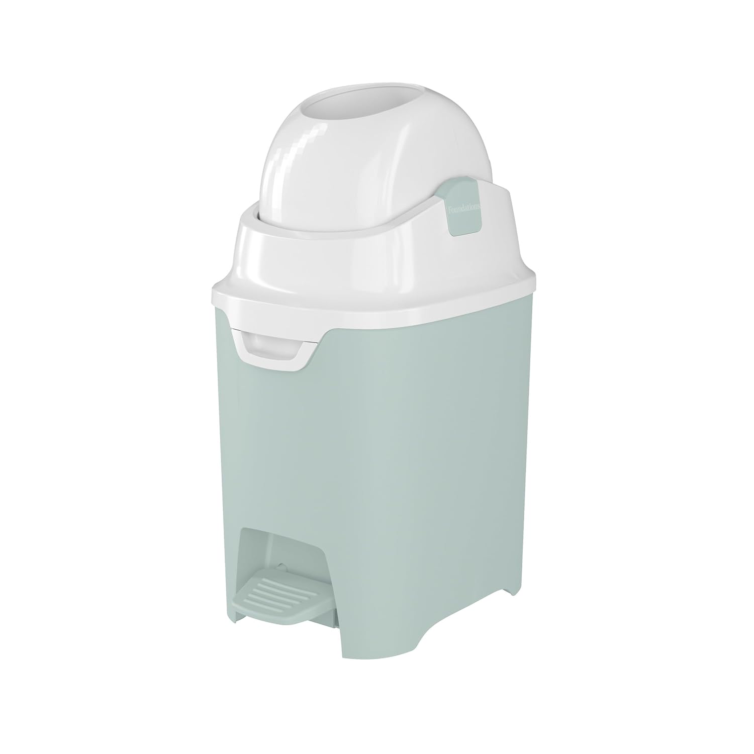 Foundations Mini Hands-Free Diaper Pail with Airtight Lid - Durable & Odorless Diaper Disposal